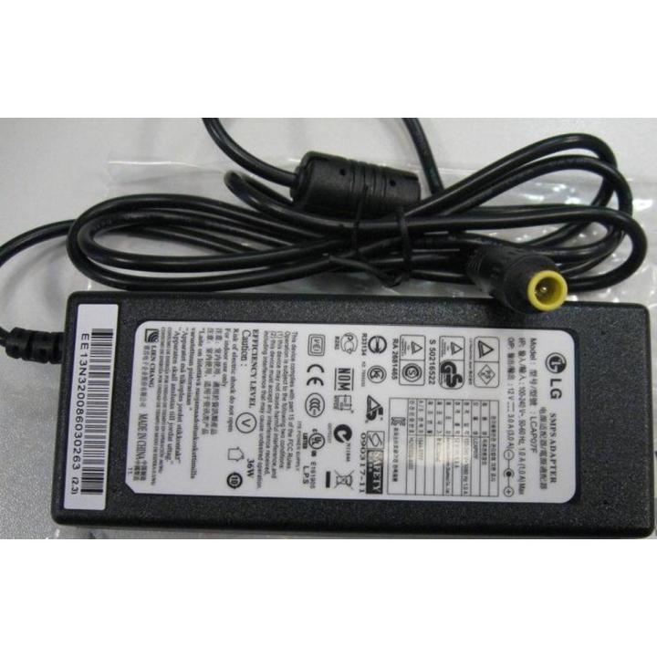 12V 3A LCD Monitor AC Power Adapter LG-Black
