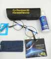 New metal round shape luxurious frame and blue cat glass UV 420 Anti Blue blue light protection. 