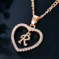 26 Necklace Love Accessories Gifts The Letters Heart Necklaces Pendant Woman Initials Name.
