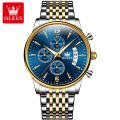 "Olevs 2867 Stainless Steel Chronograph Wrist Watch For Men. 
