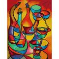 JoySunday Cups Painting Print Stamped Cross Stitch Kits Aida Fabric 16CT 14CT 11CT DIY Folk Craft Needle Handmade Embroidery Set MuXiaRe. 