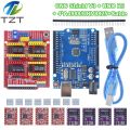 Tzt Cnc Shield V3 Engraving Machine 3d Printe 4pcs Drv8825 Or A4988 Driver Expansion Board For Arduino Uno R3 With Usb Cable. 