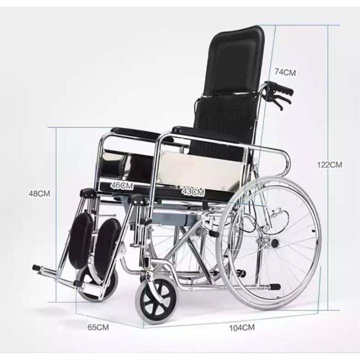 Wheelchairs for Disabled person Sleeping Position Commode Wheelchair