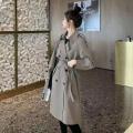 【Spot Goods24Hour Fly】British Style Mid-Length Trench Coat Beautiful All Match with LiningQ778. 