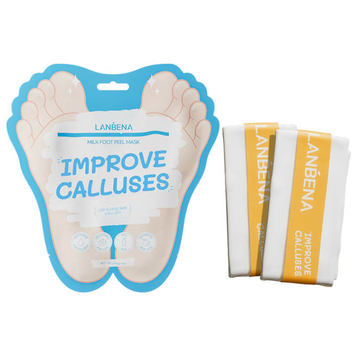Lanbena Milk Foot Peel Mask Remove Calluses 1Pair