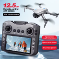 4K FPV Drone with 12.5" HD Screen and Brushless Motor Optical Flow Positioning Dual Camera Switch Foldable RC Drone ap. 
