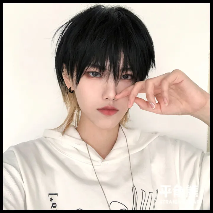 Jingqi%20Men's%20Wig%20Handsome%20Short%20Hair%20Is%20Too%20Gay%20Hair%20cos%20Wolf%20Tail%20Dyed%20Personality%20Fashion%20Trend%20Japanese%20Handsome%20T%20-%20Image%203