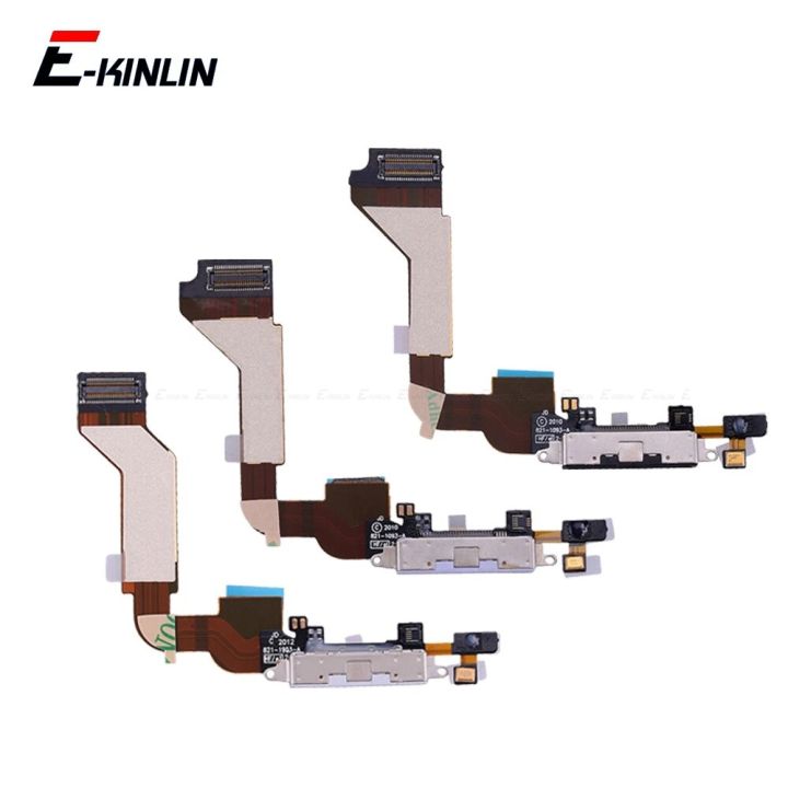 Bottom Charger Port Dock For iPhone 5 5S 5C 4 4S USB Plug Charging Connector With Microphone Headphone Audio Jack Flex Cable