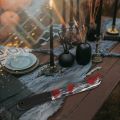 4Pc Halloween Plastic Fake Bloody Props Knife Ax Cleaver Sickle Role-Playing Horror Toy Halloween Party DIY.