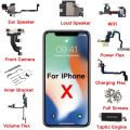 Inner Parts for iPhone X Charing Dock Front Camera Ear Speaker Flex Cable Power Volume Switch Taptic Engine All Screws Bracket. 