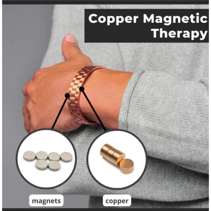 Pure Copper Magnetic Bracelet Men Arthritis Adjustable Magnets Women Cuff Therapy Health Energy Bangles Charm Jewelry