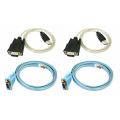 2X RJ45 Network Cable Serial Cable Rj45 to DB9 and RS232 to USB (2 in 1) CAT5 Ethernet Adapter LAN Console Cable. 