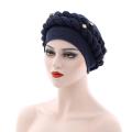【Alien Alien】 2023 Turban Cap Beautiful Ladies Flower Brimless Twist Head Wrap for Party Beanie Headwrap Women Hat. 