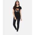 Ladies T-shirt Short Sleeve Crew Neck Soft Comfortable Fashion Print Top for Women.