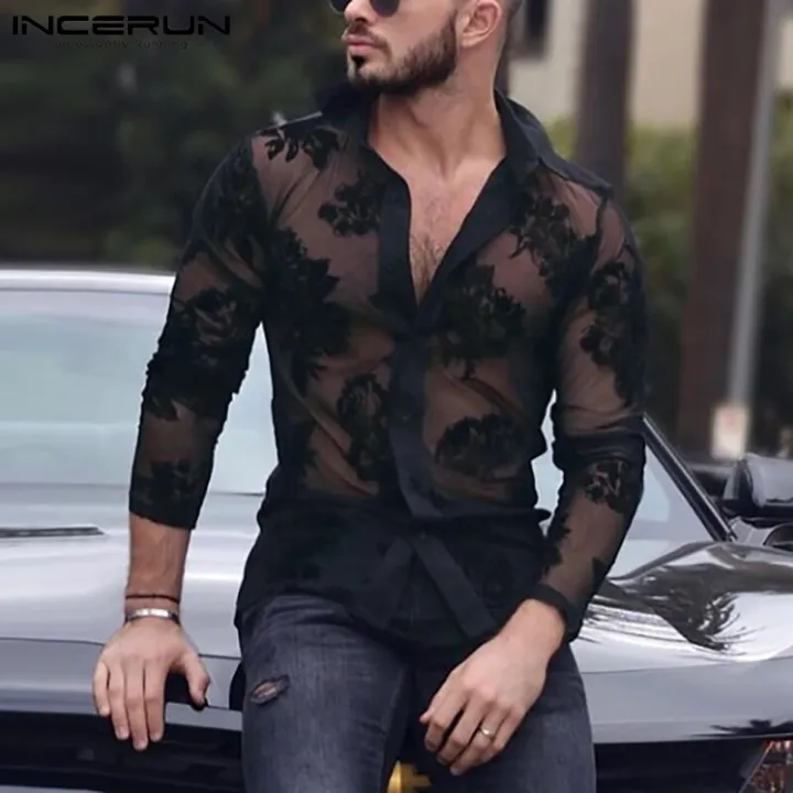 Men%20Mesh%20Shirt%20Lace%20Lapel%20Long%20Sleeve%202023%20Transparent%20Streetwear%20Camisas%20Fashion%20Party%20Nightclub%20Shirts%20Men%20S-5XL%20INCERUN%20-%20Image%203