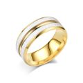 New Titanium Steel Two-color Men's Brushed Anti-scratch Brushed Fashion Ring Couple Ornament. 