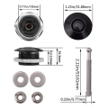 6 Set Vehicle Hood Pins Car Lock Clip Kit Black Quick Release Lock Latch Bumper, License Plate Lock Clip, Push Button Bonnet.