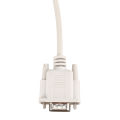 1.4M RS232 DB9 9 Pin Male to VGA Video 15 Pin Male Adapter Light Gray.
