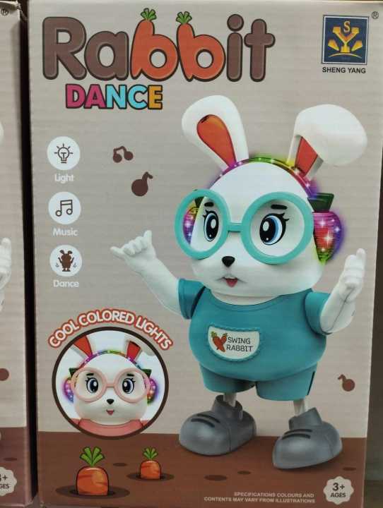 Battery Operated Musical & light& Dance Rabbit toy