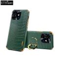 Phone case Tecno POP 8Pro Soft Case Crocodile Pattern Texture Leather Handphone Shockproof adsorb Ring Back cover Tecno POP 8 Pro case.