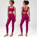 2/3 Pieces Fitness Yoga Set Women Solid Color Stretch Athletic Suit Bra Zipper Jacket High Waist Leggings Female Sportswear.