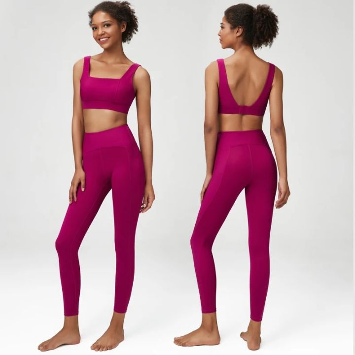 2/3%20Pieces%20Fitness%20Yoga%20Set%20Women%20Solid%20Color%20Stretch%20Athletic%20Suit%20Bra%20Zipper%20Jacket%20High%20Waist%20Leggings%20Female%20Sportswear%20-%20Image%203