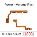 For OPPO A3s A5 1803 Power on / off Switch Button Side Volume Up Down Buttons Flex Cable Replacement Parts.
