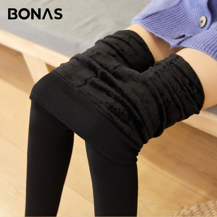 Bonnas%20Autumn%20Winter%20Leggings%20Velvet%20Thickened%20Footstockings%20Pantyhose%20Women's%20Bare-legged%20Artifact%20Women's%20Leggings%20-%20Image%203