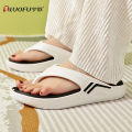 Luofu luofu flip-flops couples wear new thick-soled clips and toe sandy beach seaside splints outside the summer. 