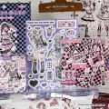 MOHAMM 1 Sheet Cute Girl Decorative Stickers for DIY Craft Photo Album Scrapbook Journal Planner Scene Collage.