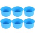 Silicone Mini Cake Molds 4 Inch Round Baking Pan Non-Stick Silicone Baking Mold Bakeware Pan Reusable Blue, Set of 6. 