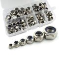150Pcs 304 Stainless Steel Lock Nut Assortment Kit For Hardware Accessories Nylon Insert Hex Lock Nuts Self Locking Nut M3 M5 M6 M8 M10. 