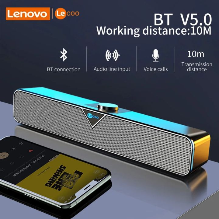 Lenovo Lecoo DS102 Bluetooth Sound Box Home Theater Sound System 360 ° Surrounding Stereo Soundbar Som Pc Gamer Wired Speakers