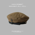 Korea Dongdaemun camel hat women's coffee soft top baseball cap cap men's brown knit hat beret.