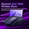 Thunder God Dual‑Mode Wireless Mouse – 2.4G + Bluetooth Adjustable DPI, Silent Buttons, Ergonomic Design, Long Battery Life Flagship Quality.