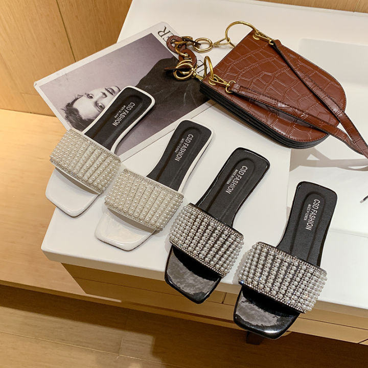 2024%20Summer%20Beach%20Shoes%20For%20Women%20Trend%20Fashion%20Beads%20Chains%20Fashion%20Footwear%20Elegant%20Party%20Wedding%20Female%20Sandals%20-%20Image%204