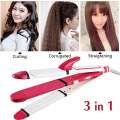 Kemei KM 1291 Ceramic Professional 3 in 1 Electric Hair Straightener Curler Styler and Crimper. 