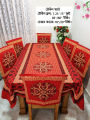 Screen Print Dining Table Runner And Chair Cover Set - Elevate Your Dining Table Decor With This Set Featuring A Screen-Printed Table Runner And Six Matching Chair Covers.