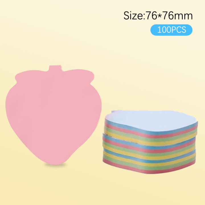 100Pcs Special-shaped Sticky Notes Self-adhesive Bookmarks Memo Pad Kawaii Stickers Creativity Cute Notepad Stickers Stationery
