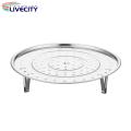 Stackable Food Steaming Rack Versatile Stainless Steel Steamer Rack for Cooking Vegetables Dumplings Fish Stackable V-shaped Stand Kitchen Tool for Cuisine Food Steamer Basket with Removable Stand. 