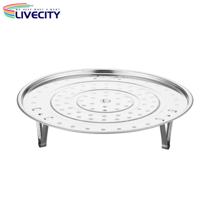 Stackable Food Steaming Rack Versatile Stainless Steel Steamer Rack for Cooking Vegetables Dumplings Fish Stackable V-shaped Stand Kitchen Tool for Cuisine Food Steamer Basket with Removable Stand