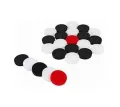 Carrom Coin with Striker (9 White & 9 Black & 1 Striker) Multicolor.