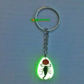 Luminous Small Scorpion Key Ring Glow in the Dark Fluorescent Keyring Key Holder. 