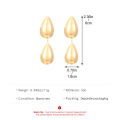 New 2024 Elegant Female Gold Metal Water Drop Earrings for Women Accessories Simple Jewelry.