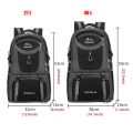 Black Mountaineering Rucksack For Man Youth Sports Back Pack Multi-function Luggage Backpack Women Hiking Travel Packbag Male.
