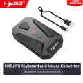 HXSJ P8 Wired Keyboard Mouse Converter Portable Mobile Game Keyboard and Mouse Adapter with 3 USB Ports for Android System.