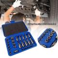 30Pcs Male Female Torx Star Socket Bit Set E & T Sockets Torx Bit Set 1/4 3/8 1/2 inch Drive Torx Socket Set with Storage Case.