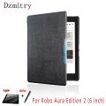 Slim Shell for Kobo Aura Edition 2 N236 E-book Smart Sleep/Wake-up Casual 6 inch Kobo Aura Edition 2 Pure Color Cover+Film+pen. 