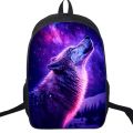 Large Capacity Galaxy Wolf Lion School Bag Backpack for Girl Boy Children Animal Tiger Bookbag Teenager Student Travel Backpack. 