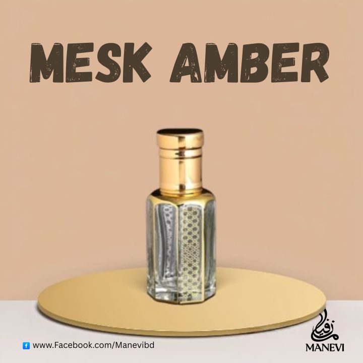 Mesk Amber Attar - Alcohol-Free Perfume Oil For Men and Women - Premium Long Lasting Ator - (3ml / 6ml / 12ml)